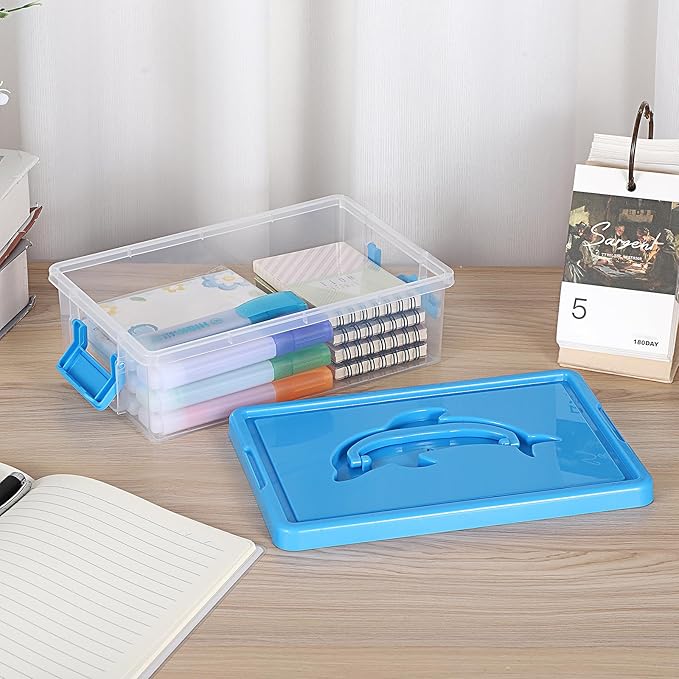BTSKY 1-Pack Clear Plastic Storage Box - Image 2