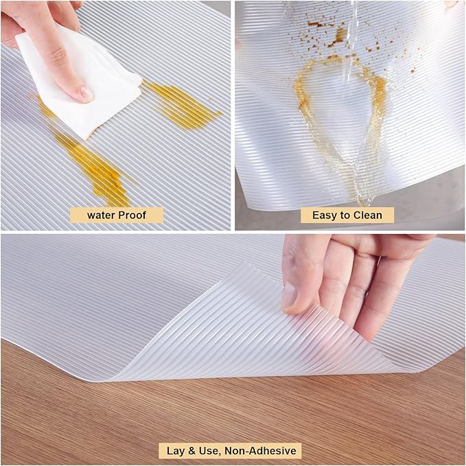 Shelf Liner, 20 Inches x 20 FEET Non-Slip Kitchen Cabinet Liner, Washable - Image 3