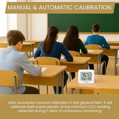 CO2 Monitor Air Quality Monitor Indoor Battery Powered, Carbon Dioxide Detector - Image 7