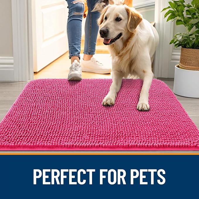 OLANLY Dog Door Mat for Muddy Paws 36x24, Absorbs Moisture and Dirt, Absorbent - Image 6