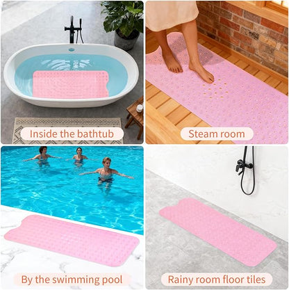 Anti-Slip Bathtub Shower mat, 39.3×15.7 inch（Approximately 100 × 40cm） Soft - Image 6