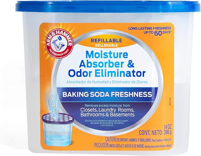Arm & Hammer Fragrance Free Refillable Moisture Absorber and Odor Eliminator 14 by ARMHAMMER