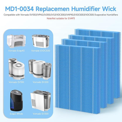 SAKEGDY 4 Packs MD1-0034 Replacement Humidifier Wick Filters Compatible - Image 7