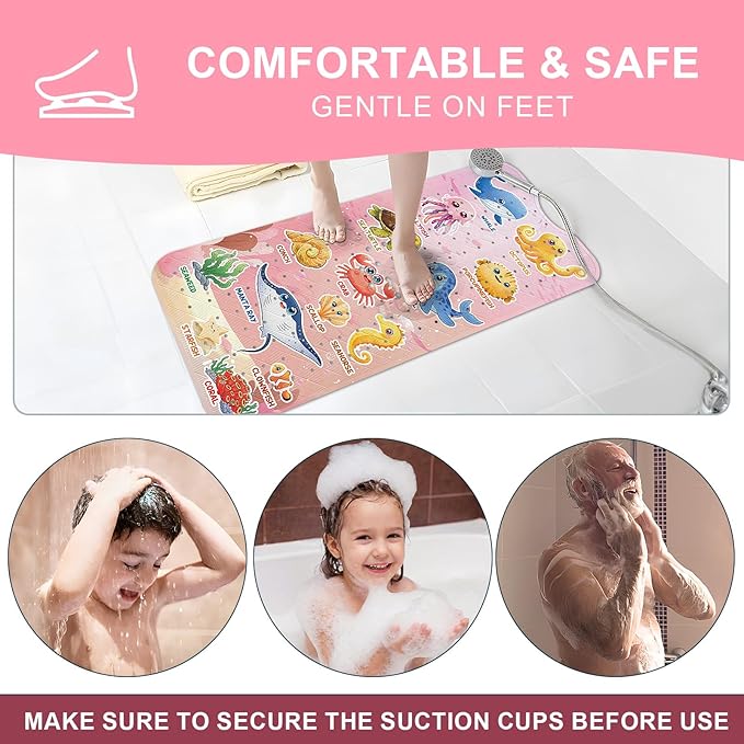 XIYUNTE Baby Bath Mat for Tub Non Slip Kids Bath Mat - Image 7