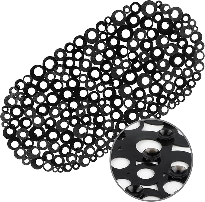 WELTRXE Oval Bathtub Mat Non Slip, Shower Mat by WELTRXE