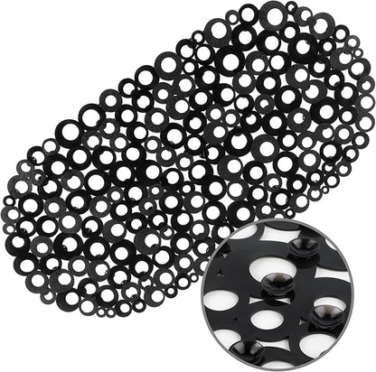 WELTRXE Oval Bathtub Mat Non Slip, Shower Mat by WELTRXE