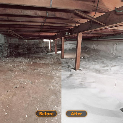 Crawl Space Vapor Barrier, 10mil Film, Heavy Duty Polyethylene Film, Drop Cloth - Image 7