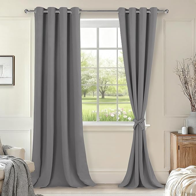 Hiasan Blackout Curtains for Bedroom, 52 x 102 Inches Long by Hiasan