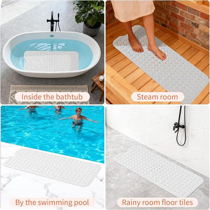 Anti-Slip Bathtub Shower mat, 39.3×15.7 inch（Approximately 100 × 40cm） Soft - Image 6