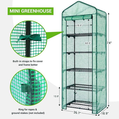 Mini Greenhouse for Indoor Outdoor: Ohuhu Small Plastic Plant Green House - Image 4