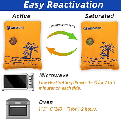 500g 2pcs Rechargeable Car Dehumidifier Moisture Absorbers Bags, Reusable - Image 4