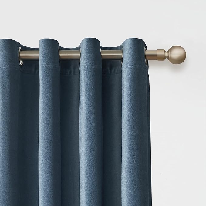 BULBUL Velvet Curtains 63 inch Luxury Elegant Living Room Curtain Modern Light - Image 2