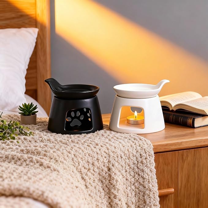 Ceramic Wax Melt Burners, Tea Light Candle Warmer, Essential Oil Burner - Image 7