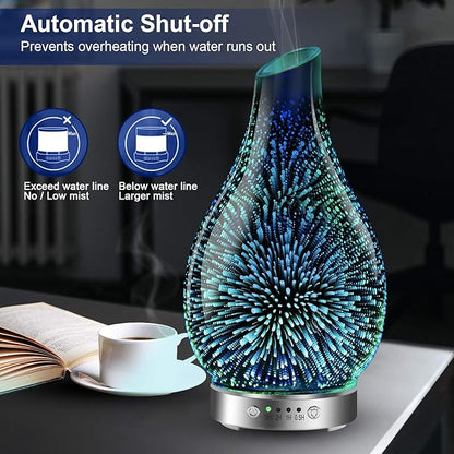 MAXWINER Essential Oil Diffusers Ultrasonic 3D Glass Aromatherapy Diffuser - Image 6