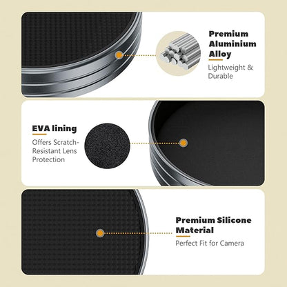 Metallic-Like Lens Cap for Fujifilm Insta Mini 41, Aluminum Anti-Dust - Image 4