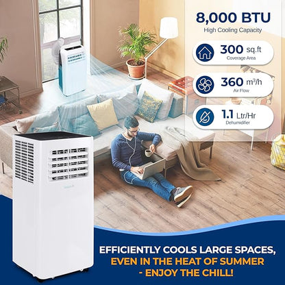 SereneLife Small Air Conditioner Portable 8, 000 BTU - Image 2