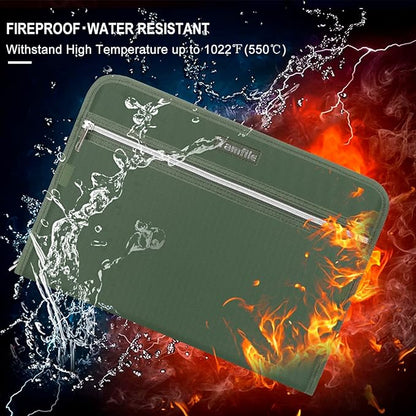 Fireproof Safe Accordion File Organizer Bag Folder, Waterproof Expanding Filing - Image 3
