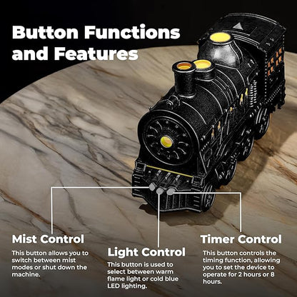 OMEO Black Small Train Aromatherapy Humidifier & Essential Oil Diffuser - Image 4