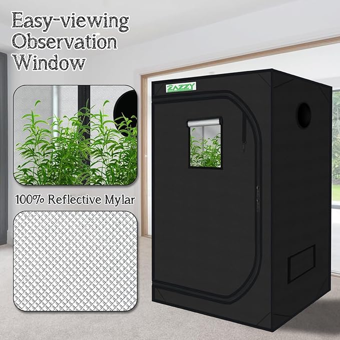 zazzy Grow Tent 32"x32"x63", High Reflective Mylar Grow Room - Image 4