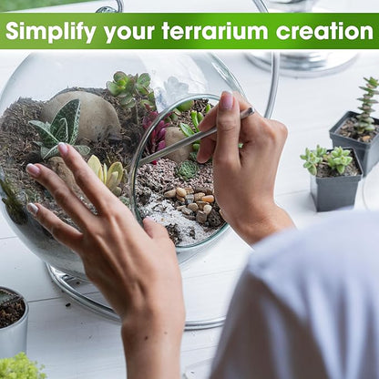 DUSPRO Recycle Terrarium Kit, Include Potting Soil, Sphagnum Moss, Decorative - Image 7