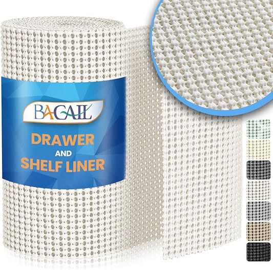 BAGAIL Drawer and Shelf Liner, 12 in X 20 Ft Non-Adhesive Shelf Liners by BAGAILBASICS