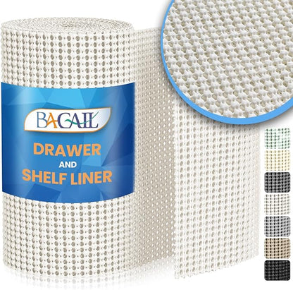 BAGAIL Drawer and Shelf Liner, 12 in X 10 Ft Non-Adhesive Shelf Liners by BAGAILBASICS