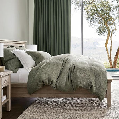 Dark Olive Green Bedroom Curtains 92 Inch Length 2 Panels Set Burg, Pinch - Image 8
