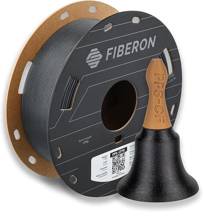 Polymaker Fiberon PPS-CF10 Filament Black 1.75mm 0.5kg, Extreme Heat Resistance by Polymaker