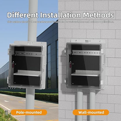 Joinfworld Outdoor Electrical Box Vented Outdoor Enclosure Box Nema Din Rail - Image 6