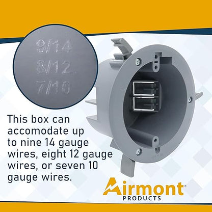 4'' Old Work Round Electrical Box, One-Gang Grey PVC Junction Box, 18 Inch - Image 7