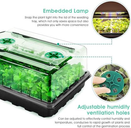 Seed Starter Tray with Grow Light, 96-Cell Seed Starter Kit, Seedling Starter - Image 4