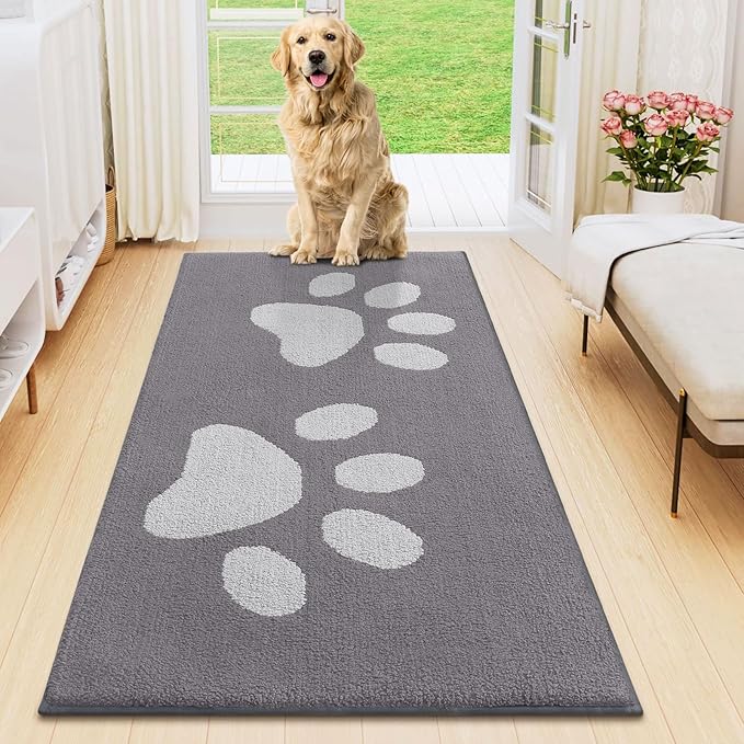 Smiry Dog Door Mat for Muddy Paws, Absorbs Moisture and Dirt, Low-Profile by Smiry