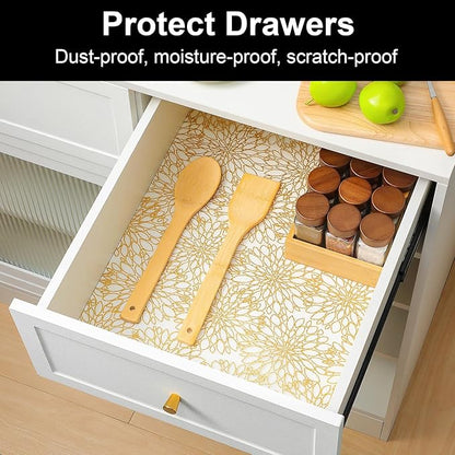 Cooyes Shelf Liners for Kitchen Cabinets Refrigerator Liners Waterproof & - Image 3