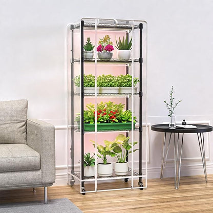 Indoor Greenhouse with Grow Lights, 5 Tier 23.2" L×13.4" W×61.4" H Mini - Image 2