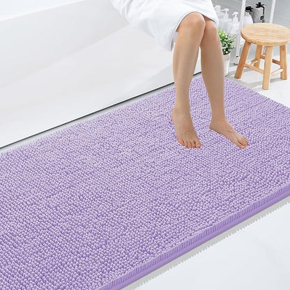 Smiry Luxury Chenille Bathroom Rugs 59x35, Extra Soft and Absorbent Shaggy Bath by Smiry
