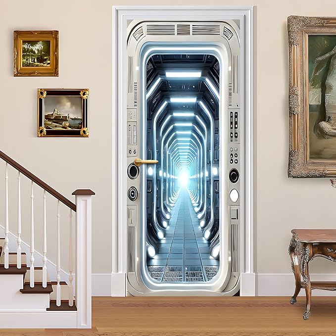3D Door Stickers, Peel and Stick Vinyl Wallpaper, Self-Adhesive Mural by BVBOX