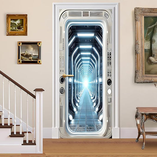 3D Door Stickers, Peel and Stick Vinyl Wallpaper, Self-Adhesive Mural by BVBOX