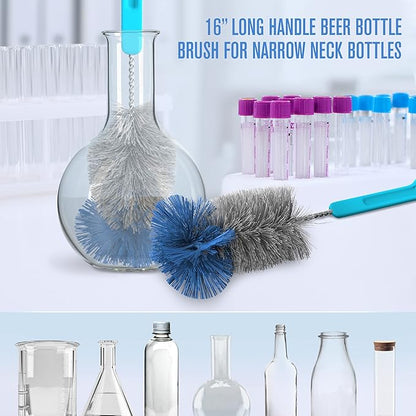 Houseables Bottle Brushes, Water Bottle Cleaner Brush Set, Hydroflask Cleaning - Image 5