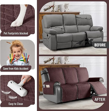 TAOCOCO 100% Waterproof Recliner Cover, Non-Slip Washable Reclining Couch Cover - Image 2