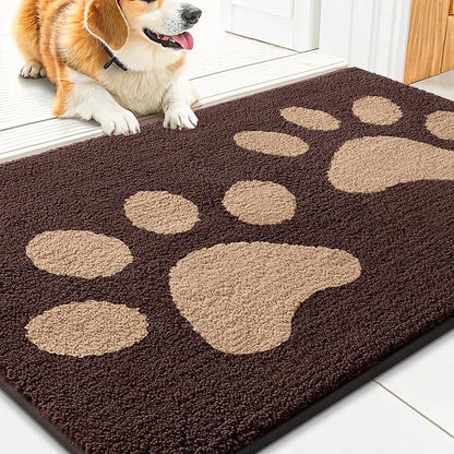 Smiry Dog Door Mat for Muddy Paws, Absorbs Moisture and Dirt, Low-Profile by Smiry