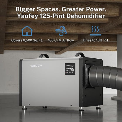 Yaufey 125 Pints Commercial Dehumidifier - Image 2
