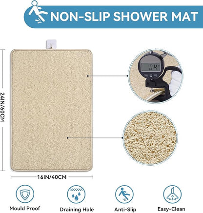 Non Slip Shower Mat Bathtub Mat 16x24 Inch, Quick Dry Bath Mat - Image 3