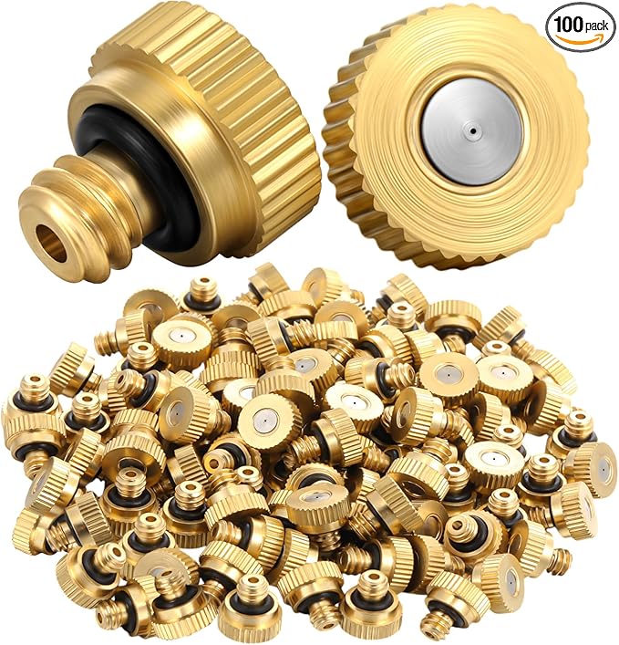 Zhengmy 100 Pcs 0.3mm Brass Misting Nozzles, Mister Nozzles Brass by Zhengmy