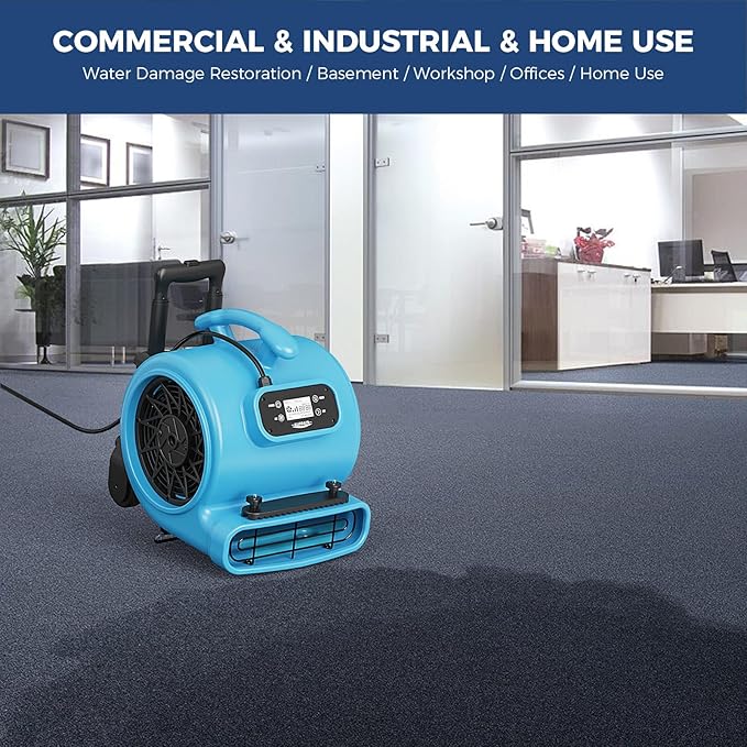 ALORAIR 3000 CFM Air Mover Blower Fan, 3-Speed Floor Drying Fan - Image 9