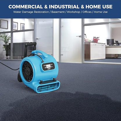 ALORAIR 3000 CFM Air Mover Blower Fan, 3-Speed Floor Drying Fan - Image 9