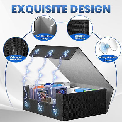 Card Storage Box For Trading Cards 1800+, Card Deck Box - Image 4