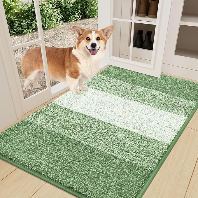 Smiry Dog Door Mat for Muddy Paws, Absorbs Moisture and Dirt, Low-Profile by Smiry