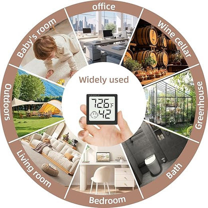 Mini Humidity Meter Hygrometer 6 Pack Room Thermometer Indoor Digital - Image 8