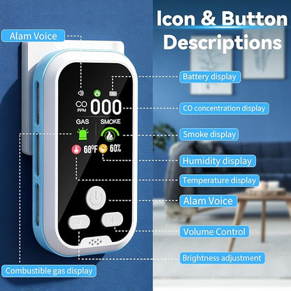 6 in1 Carbon Monoxide Detector Combo - Image 2
