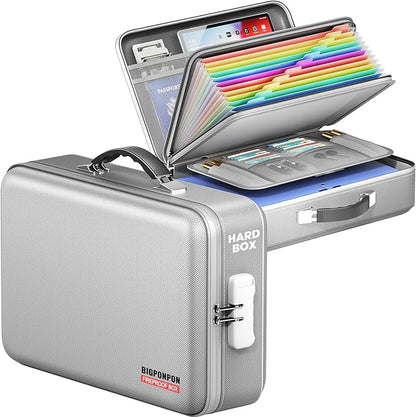 Fireproof Document Box, Hard Case Highly Flame-Resistant Fire Proof Waterproof by BigPonPon